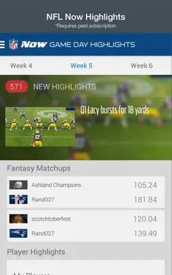 NFL Now android App screenshot 1